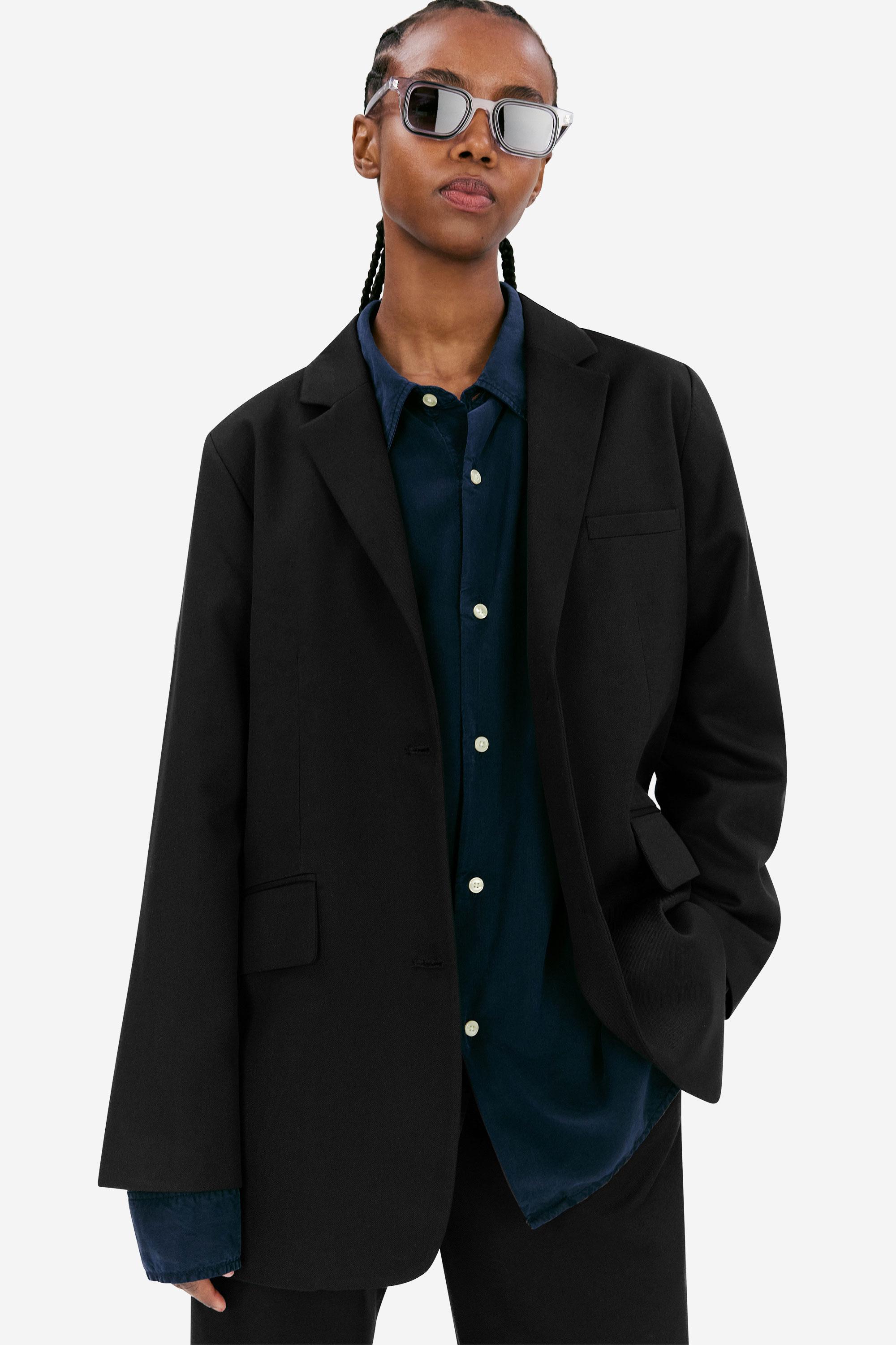 Elvine Odelia Blazer Black Dobby Structure Damen Jacke schwarz